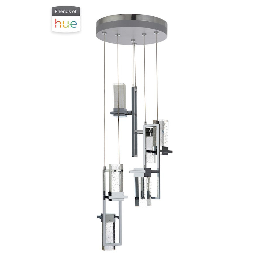 6 Light LED Mini Pendant Chrome