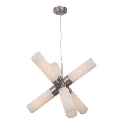 6 Light Mini Pendant, Polished Nickel