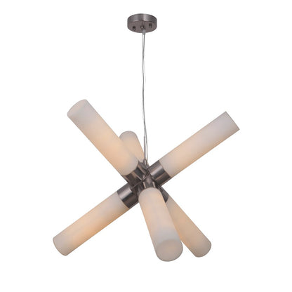 6 Light Mini Pendant, Polished Nickel
