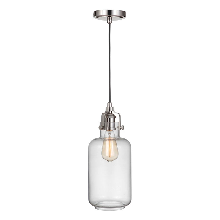 1 Light Mini Pendant with Cord Nickel