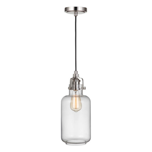 1 Light Mini Pendant with Cord Nickel