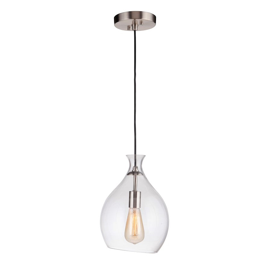 1 Light 8" Pendant, Polished Nickel