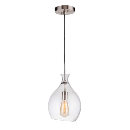 1 Light 8" Pendant, Polished Nickel