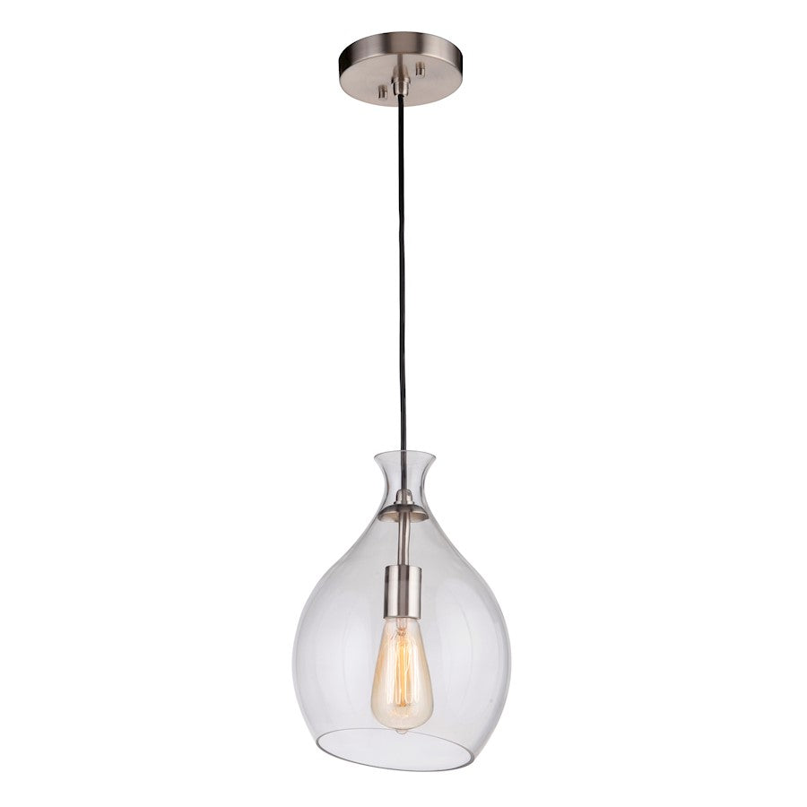 1 Light 8" Pendant, Polished Nickel