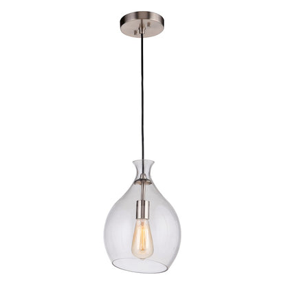 1 Light 8" Pendant, Polished Nickel