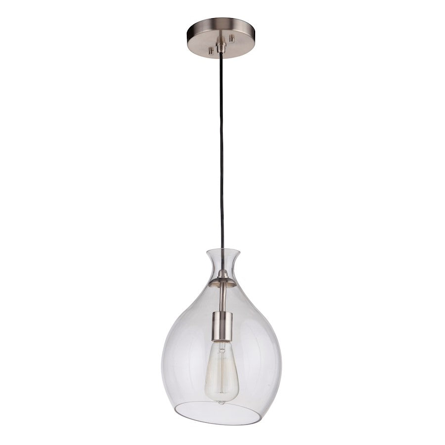 1 Light 8" Pendant, Polished Nickel
