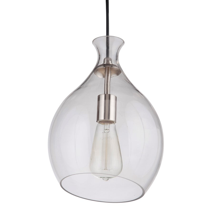 1 Light 8" Pendant, Polished Nickel