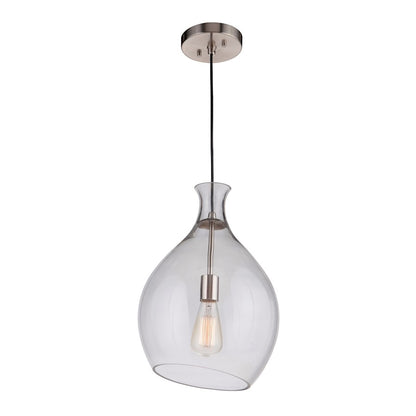 1 Light 11.3" Pendant, Polished Nickel