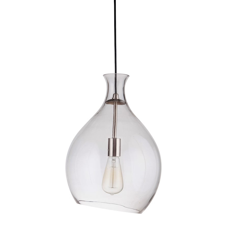 1 Light 11.3" Pendant, Polished Nickel