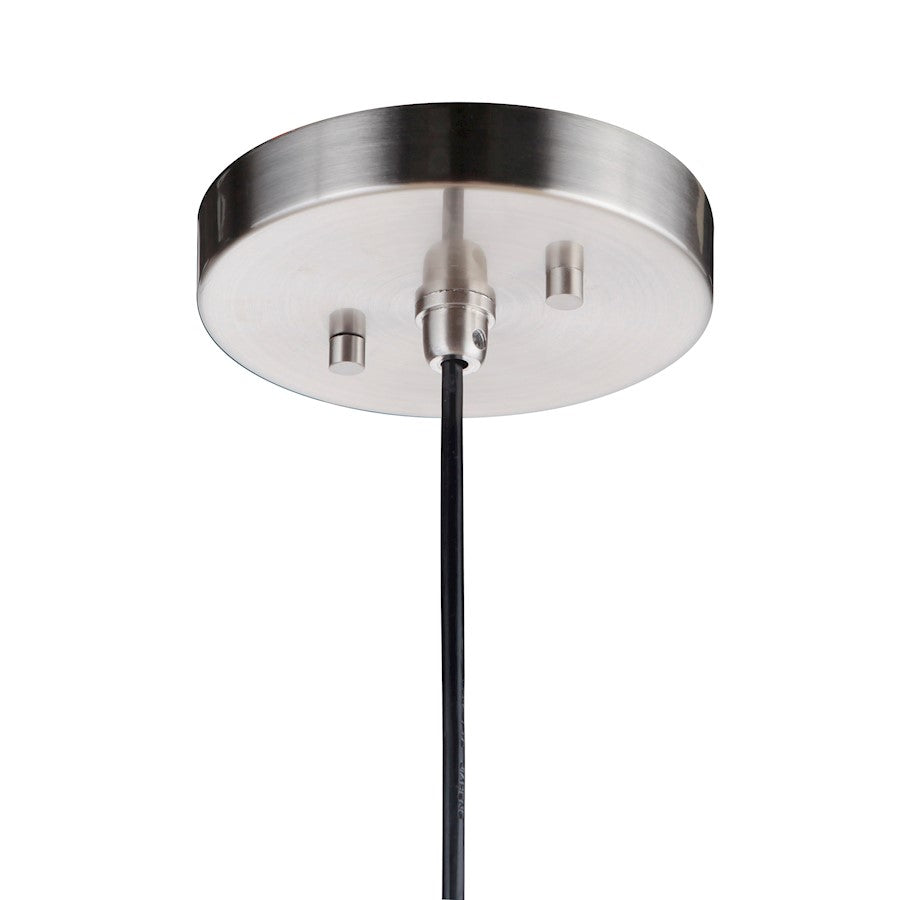 1 Light 11.3" Pendant, Polished Nickel