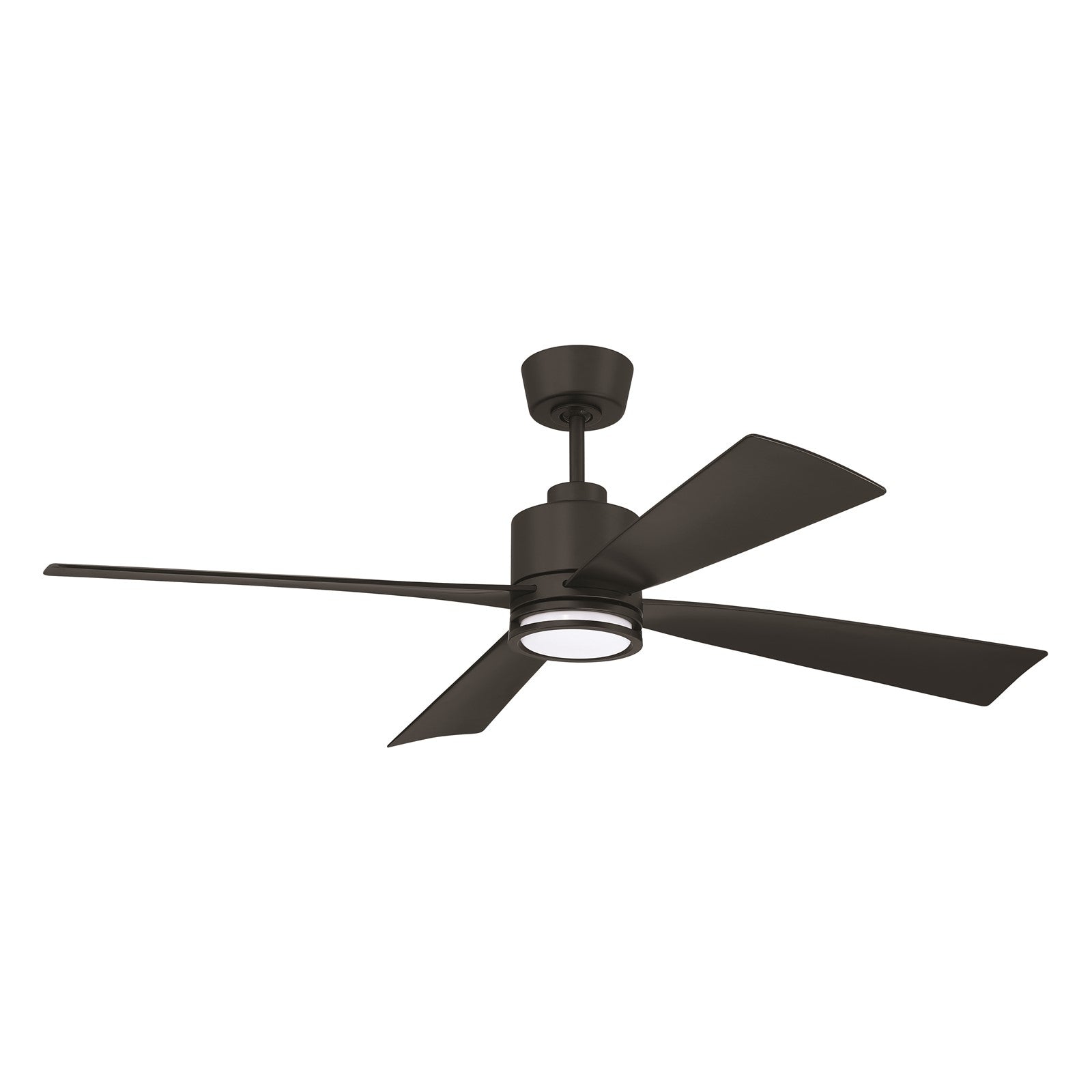 Craftmade Rhett 52" 4-Blade 1 Light Ceiling Fan, Flat Black - RHT52FB4