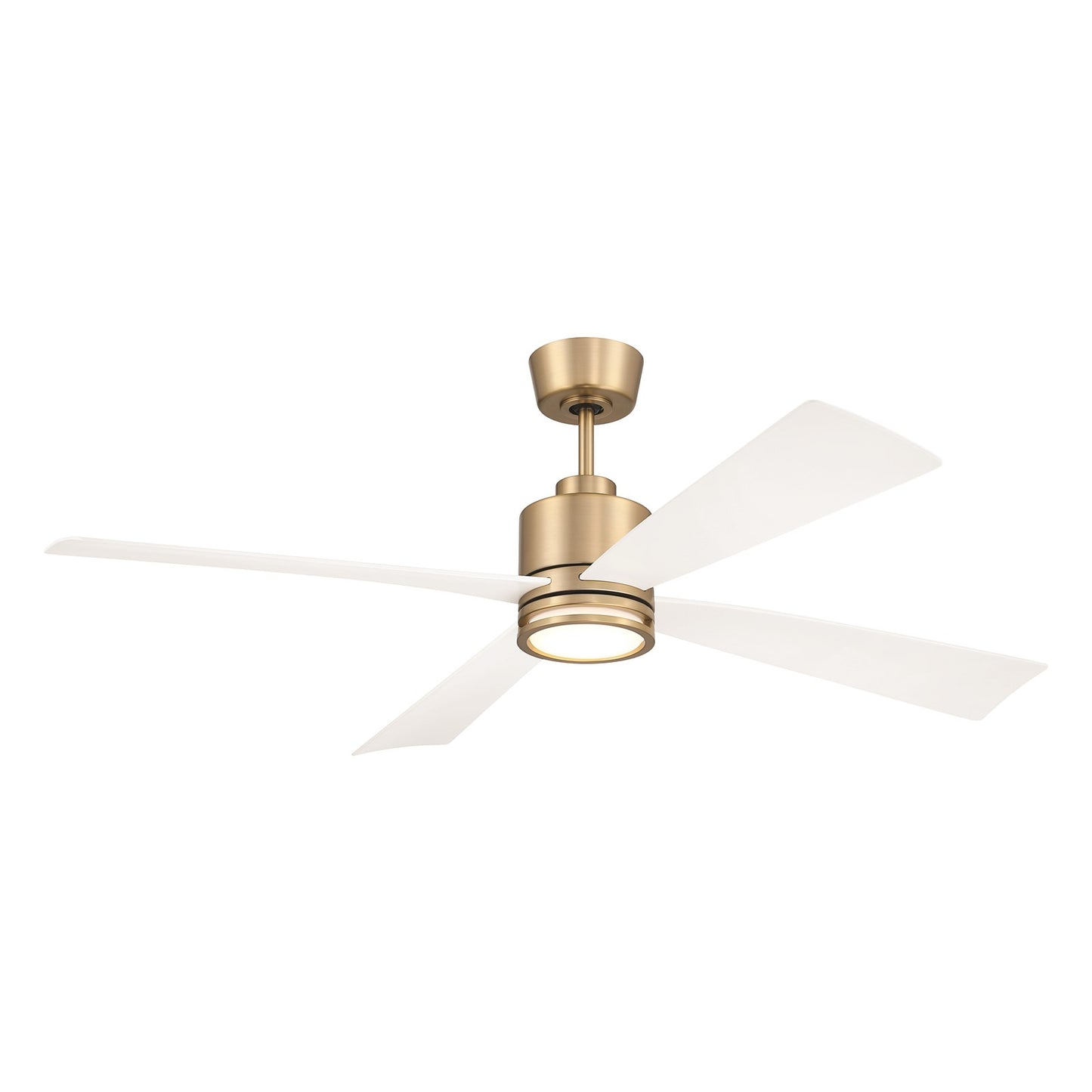 Craftmade Rhett 52" 4-Blade 1 Light Ceiling Fan, Satin Brass