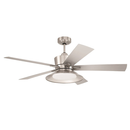 Craftmade Topper 1 Light 52" Ceiling Fan, Brushed Nickel/Frost White - TOP52BNK5