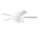 Craftmade Wheeler 3 Light 52" Ceiling Fan Light Kit, White/Oak - WHL52W5C3