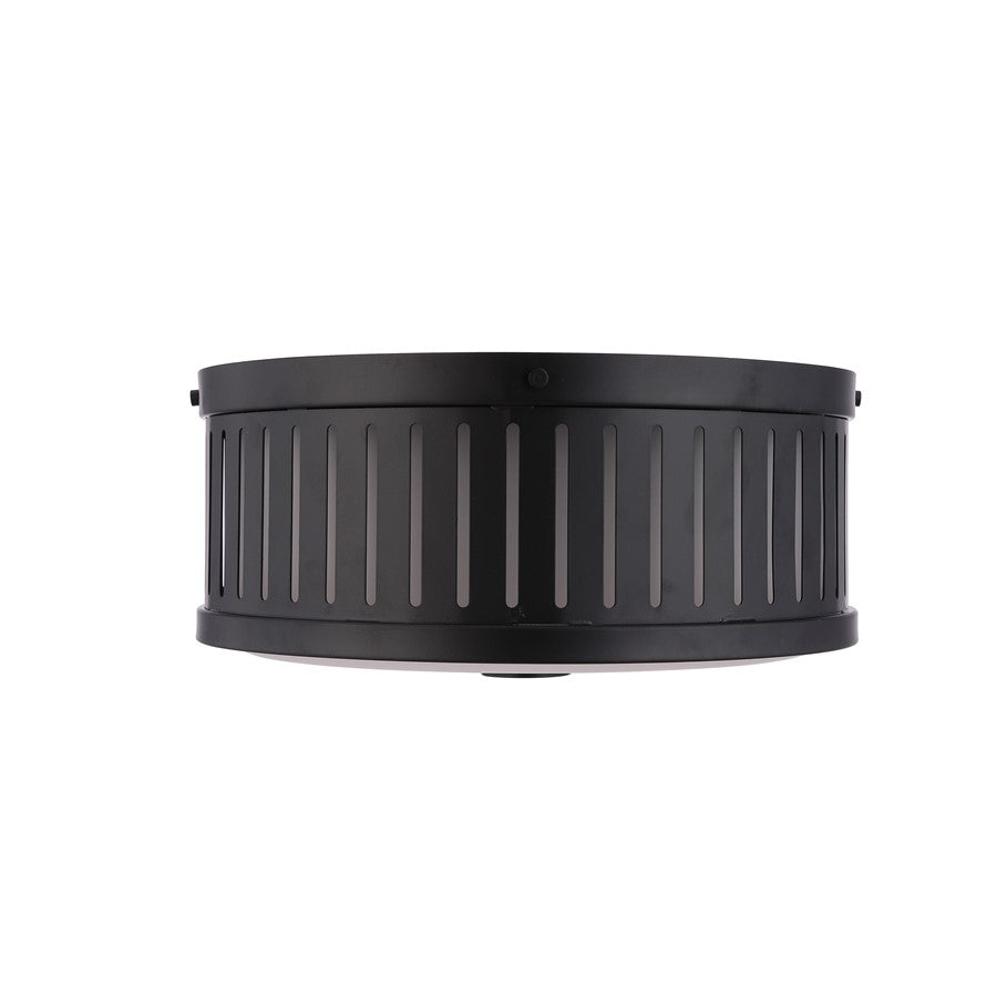 Craftmade Livingston 3 Light Flushmount, Flat Black - X3313-FB