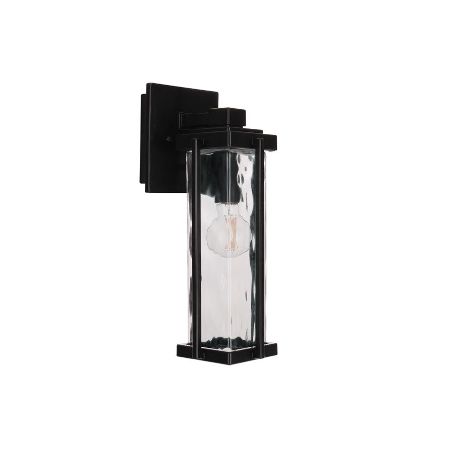 Craftmade Pyrmont 1Lt Small Outdoor Wall Lantern, Midnight/Hammered - Z2604-MN