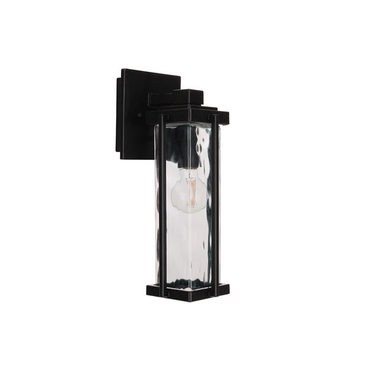 Craftmade Pyrmont 1Lt Small Outdoor Wall Lantern, Midnight/Hammered - Z2604-MN