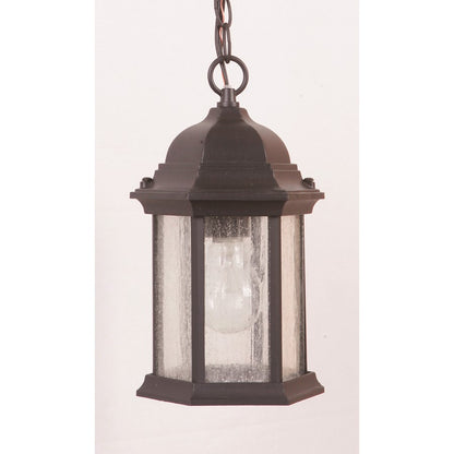 Small Outdoor Pendant, Matte Black