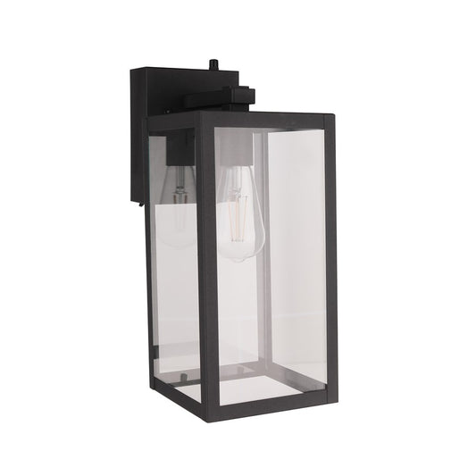 Craftmade Harris 1Lt Outdoor Lantern, BK/PC, Dusk-to-Dawn/GFCI - ZA7114-TB-PCO