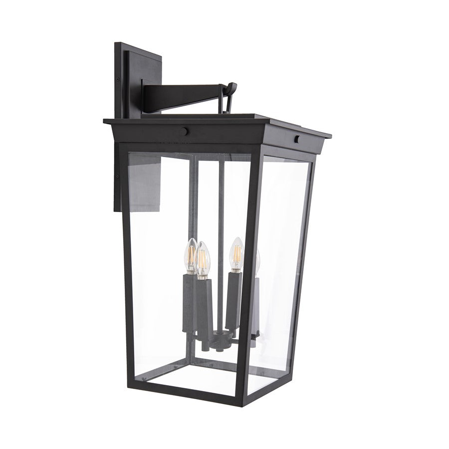 Craftmade Duncan 4 Light Outdoor Wall Lantern, Textured Black - ZA7824-TB