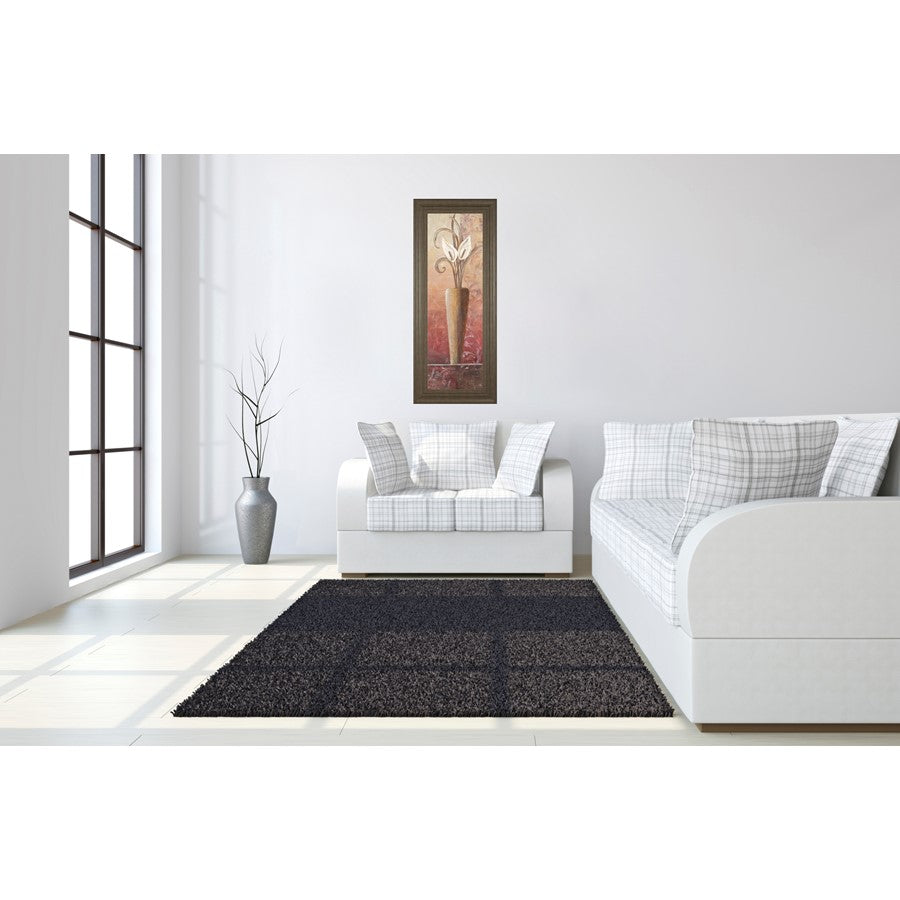 Classy Living Elegant Vase Bloom Wall Art 18x42in | Traditional Tranquil Ash Frame with Real Glass | Living Room & Bedroom Botanical Decor | Model 1029