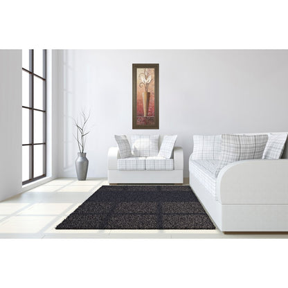 Classy Living Elegant Vase Bloom Wall Art 18x42in | Traditional Tranquil Ash Frame with Real Glass | Living Room & Bedroom Botanical Decor | Model 1029
