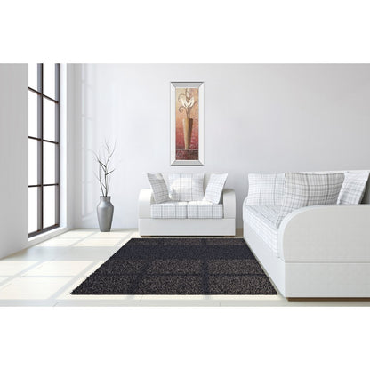 Classy Living Elegant Vase Bloom Wall Art 18x42in | Traditional Botanical with Mirrored Frame | Living Room & Bedroom Vertical Decor | 18 x | Model 1029MF