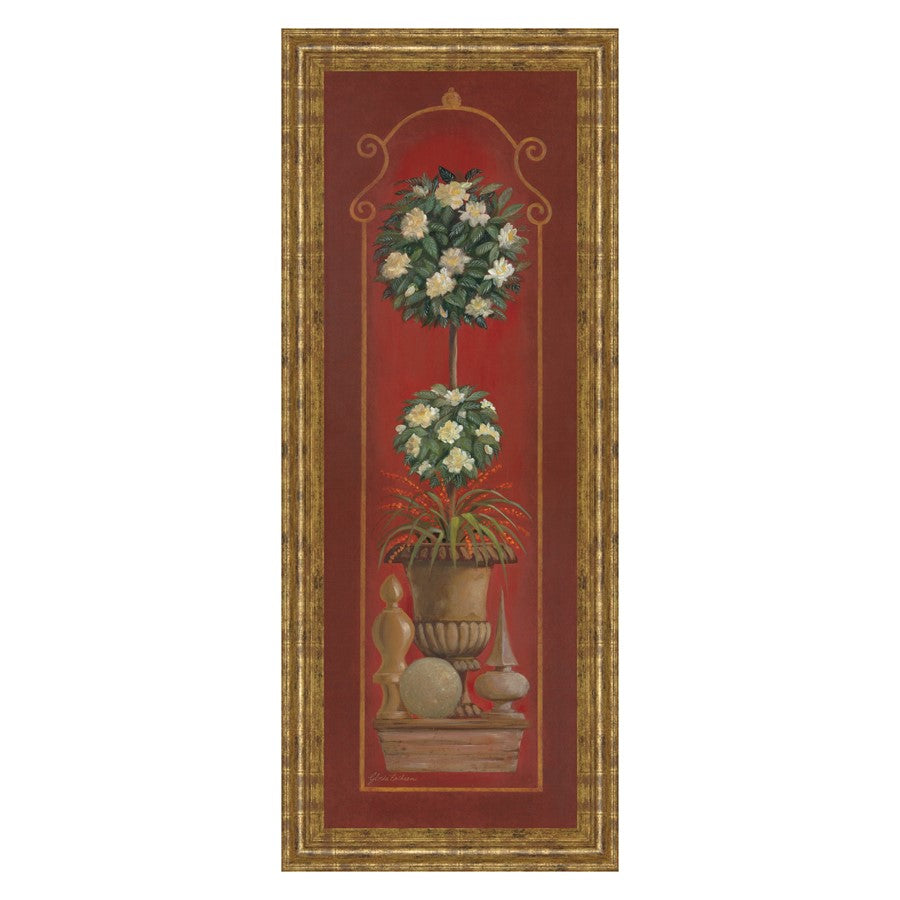 Classy Living Elegant Topiary Wall Art 18x42in | Traditional Gilded Radiance Frame with Glass | Living Room & Office Decor | 1 x 18 x 42 in | Model 1032