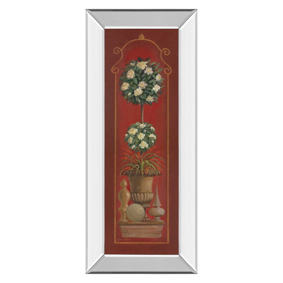 Classy Living Elegant Topiary 18x42in Wall Art | Traditional Botanical with Mirrored Frame | Living Room & Office Decor | 18 x 42 x 3 in | Model 1032MF