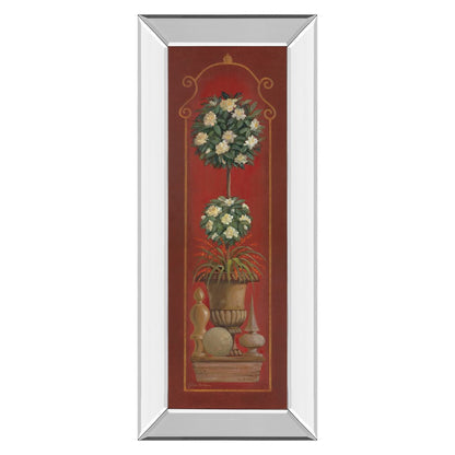 Classy Living Elegant Topiary 18x42in Wall Art | Traditional Botanical with Mirrored Frame | Living Room & Office Decor | 18 x 42 x 3 in | Model 1032MF