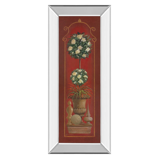 Classy Living Elegant Topiary 18x42in Wall Art | Traditional Botanical with Mirrored Frame | Living Room & Office Decor | 18 x 42 x 3 in | Model 1032MF