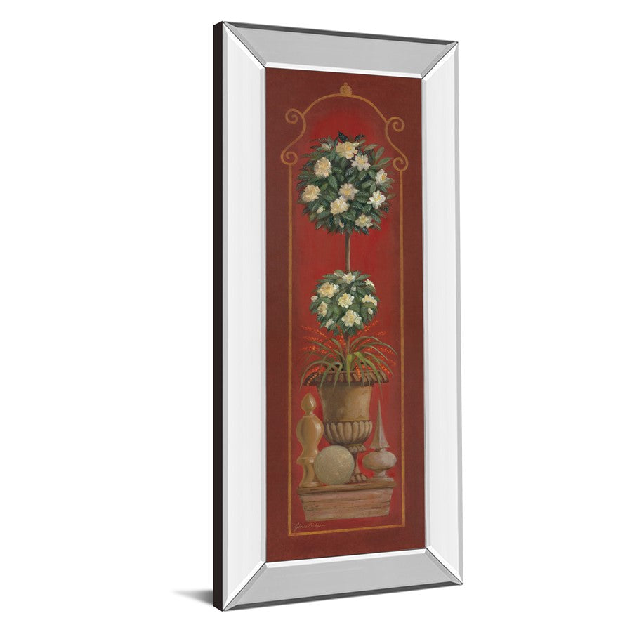 Classy Living Elegant Topiary 18x42in Wall Art | Traditional Botanical with Mirrored Frame | Living Room & Office Decor | 18 x 42 x 3 in | Model 1032MF