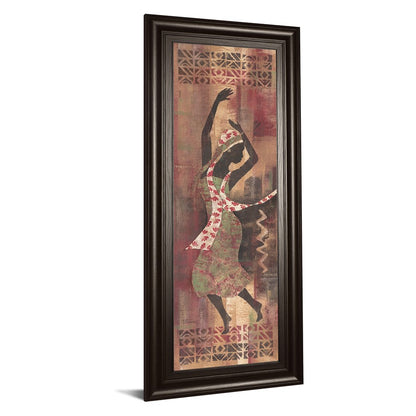 Classy Living Graceful Reflection II 18x42in Wall Art | Contemporary Multicolor Paper on MDF in Dark Chocolate Frame | Living Room & Office | Model 1051