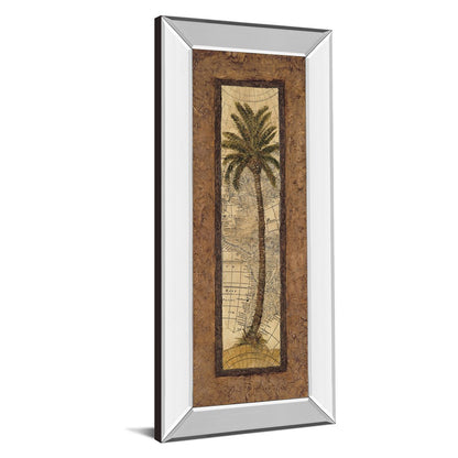 Classy Living Palm Map View Wall Art 18x42in | Traditional Mirrored Frame | Living Room & Office Statement Decor | 3 x 18 x 42 in | Model 1055MF