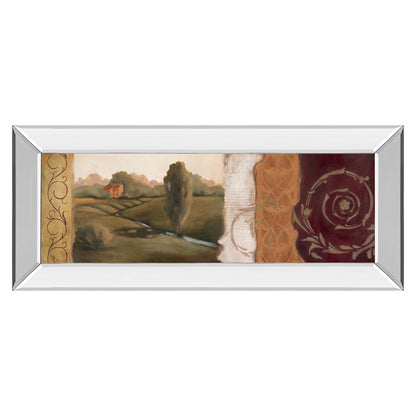Classy Living Tuscan Harmony 42x18in Wall Art | Transitional Mirrored Frame | Living Room & Office Decor | 42 x 18 x 3 in | Model 1095MF