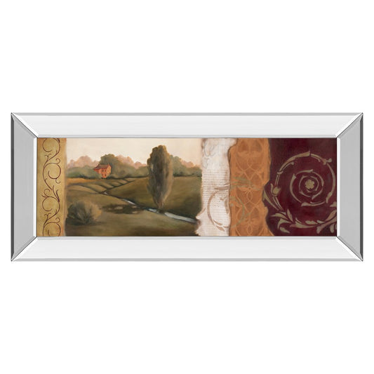 Classy Living Tuscan Harmony 42x18in Wall Art | Transitional Mirrored Frame | Living Room & Office Decor | 42 x 18 x 3 in | Model 1095MF