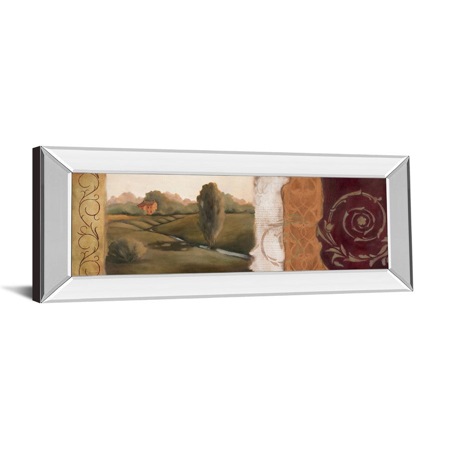 Classy Living Tuscan Harmony 42x18in Wall Art | Transitional Mirrored Frame | Living Room & Office Decor | 42 x 18 x 3 in | Model 1095MF