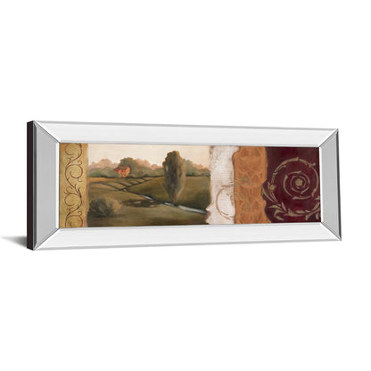 Classy Living Tuscan Harmony 42x18in Wall Art | Transitional Mirrored Frame | Living Room & Office Decor | 42 x 18 x 3 in | Model 1095MF
