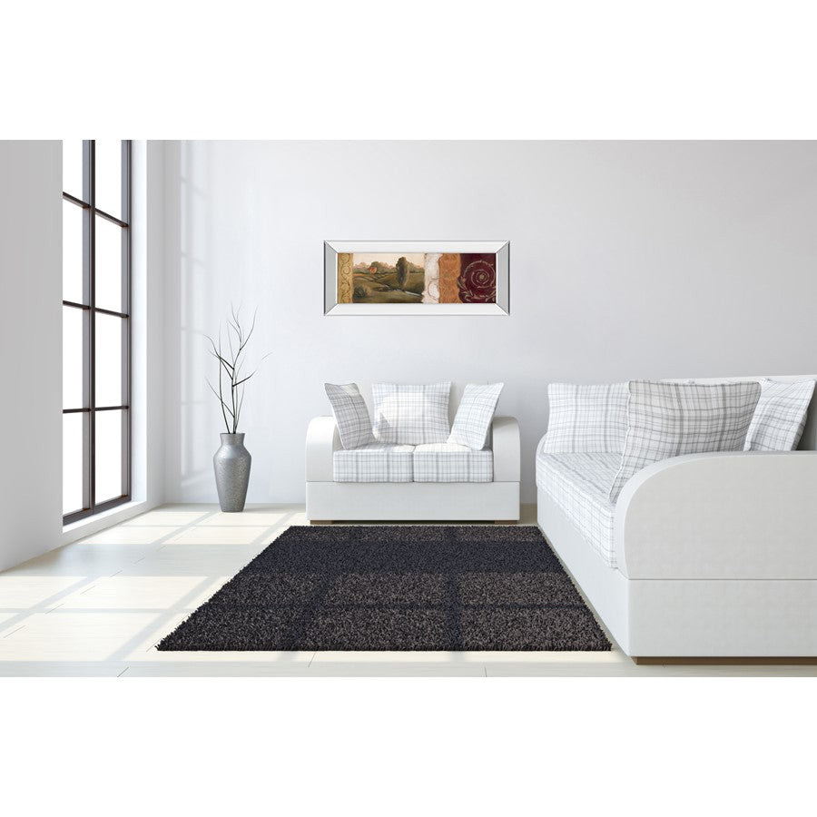 Classy Living Tuscan Harmony 42x18in Wall Art | Transitional Mirrored Frame | Living Room & Office Decor | 42 x 18 x 3 in | Model 1095MF