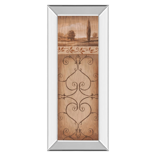 Classy Living Serene Scrollscape 18x42in Wall Art | Transitional Mirrored Frame | Living Room & Bedroom Decor | 18 x 42 x 3 in | Model 1100MF