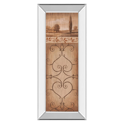 Classy Living Serene Scrollscape 18x42in Wall Art | Transitional Mirrored Frame | Living Room & Bedroom Decor | 18 x 42 x 3 in | Model 1100MF