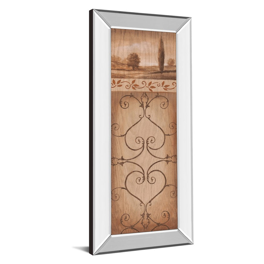 Classy Living Serene Scrollscape 18x42in Wall Art | Transitional Mirrored Frame | Living Room & Bedroom Decor | 18 x 42 x 3 in | Model 1100MF