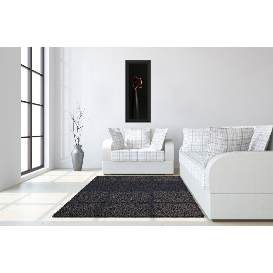 Classy Living Calla Elegance 42in Wall Art | Traditional Midnight Aura MDF Frame with Paper Print | Living Room & Bedroom Floral Decor | 18 x | Model 1123
