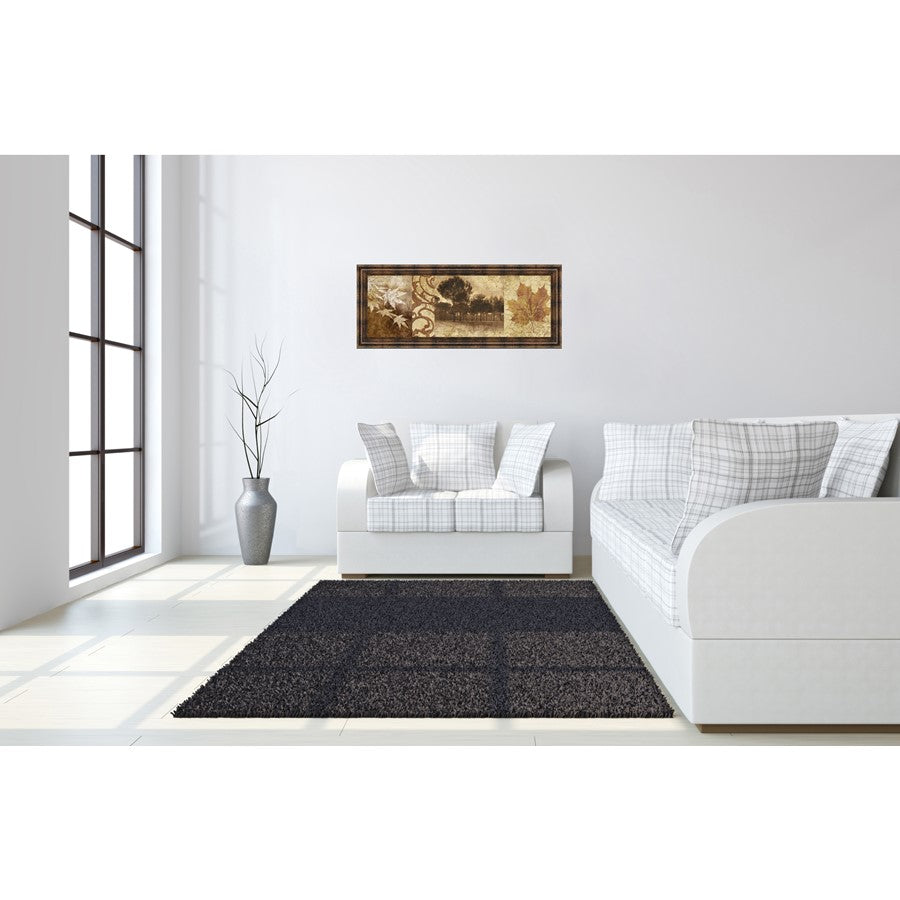 Classy Living Equinox Harmony 42x18in Wall Art | Transitional Botanical Print in Dark Chocolate MDF Frame | Living Room & Bedroom Decor | 42 | Model 1136