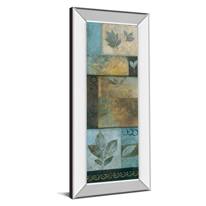 Classy Living Verdant Whimsy 18x42in Rectangular Wall Art | Transitional Mirrored Frame with Paper Art | Living Room & Bedroom Decor | 18 x | Model 1154MF