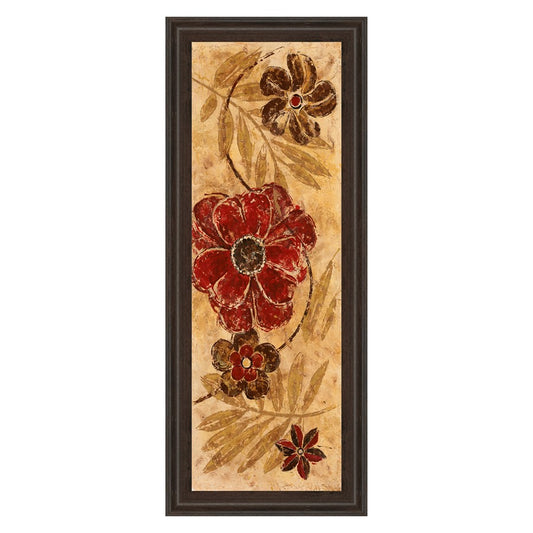 Classy Living Honey Blossom 18x42in Vertical Wall Art | Contemporary Botanical Mixed Media | Living Room & Bedroom Accent | 1 x 18 x 42 in | Model 1160