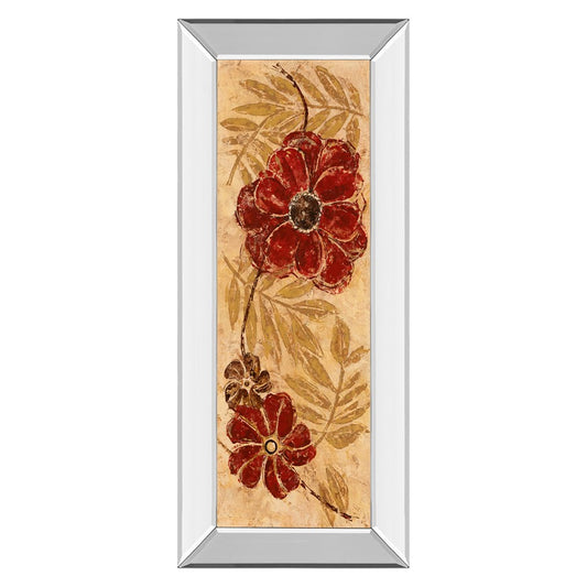 Classy Living Touch Of Honey I 42in Wall Art | Contemporary Floral with Mirrored Frame | Living Room & Bedroom Decor | 18 x 42 x 3 in | Model 1161MF