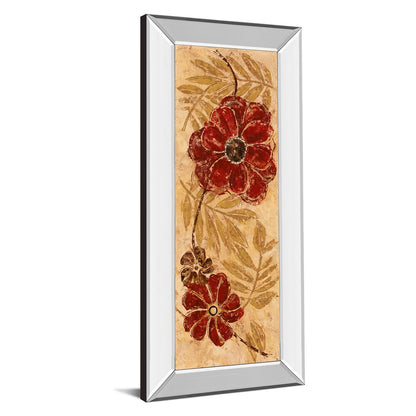 Classy Living Touch Of Honey I 42in Wall Art | Contemporary Floral with Mirrored Frame | Living Room & Bedroom Decor | 18 x 42 x 3 in | Model 1161MF