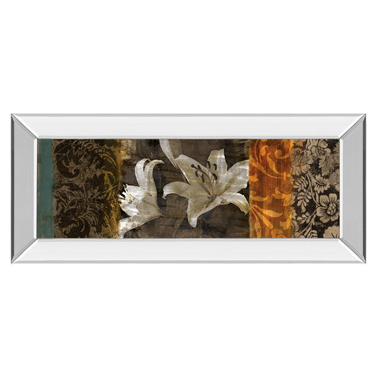 Classy Living Lily Harmony 42x18in Wall Art | Transitional Multicolor Botanical Print with Mirrored Frame | Living Room & Bedroom Decor | 3 | Model 1176MF