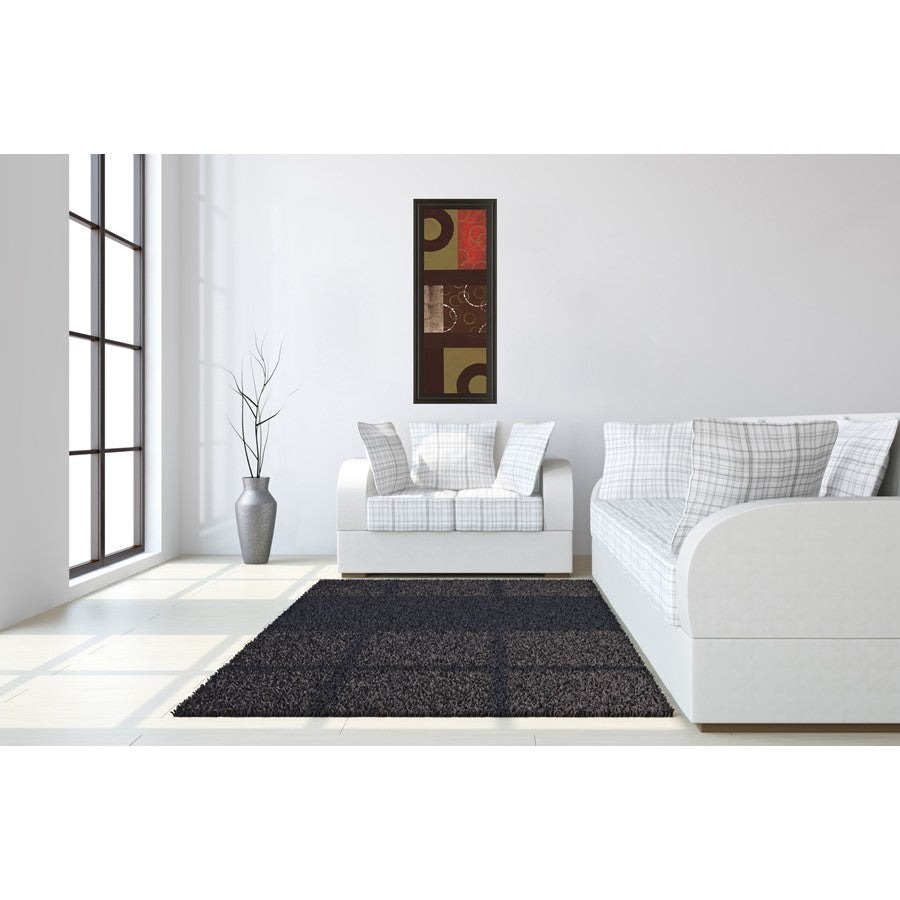 Classy Living Retro Circles 18x42in Wall Art | Transitional Multicolor Geometric on Paper | Living Room & Office Decor | 18 x 42 x 1 in | Model 1178
